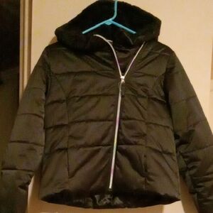 Black Puffer Jacket with Hood